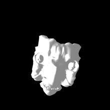 ghost head low poly nontextured 3d print model - Mito3D