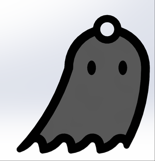 fantôme clé bague fantômes Halloween décoration 3d print model - Mito3D