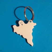 ghost keychain fashion keyring quick simple halloween 3d print model - Mito3D