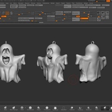 fantôme porte clés Halloween journée morte mort 3d print model - Mito3D
