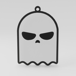 fantasma portachiavi arrabbiato Halloween 3d print model - Mito3D