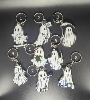 fantasma chaveiros fantasmas chave chaveiro correntes Bruxas fofa 3d print model - Mito3D