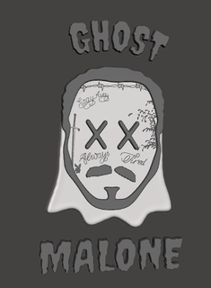 ghost malone ghost halloween postmalone spooky fun decor holiday trick treat  3d print model - Mito3D