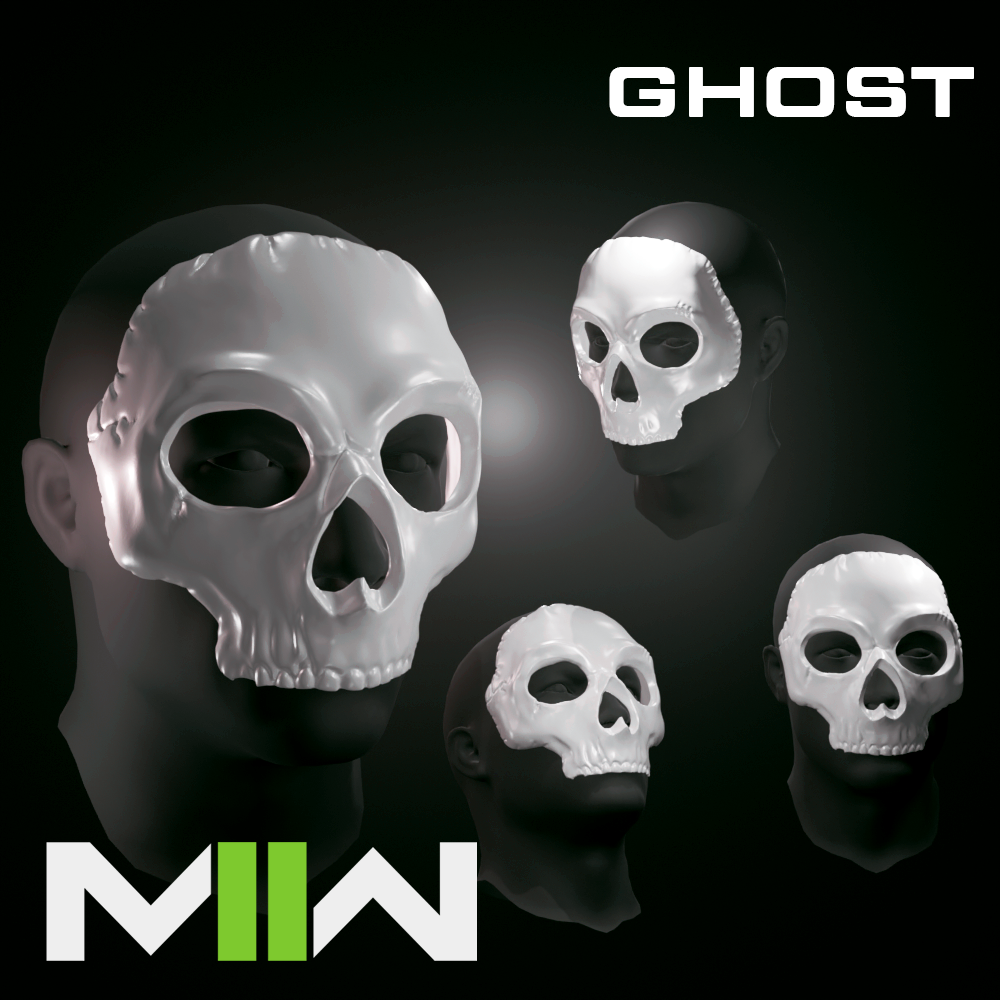 fantasma maschera codmw2 simon riley merluzzo mw2 chiamata dovere moderno guerra stl 3d Stampa file codmw 3D print model - Mito3D