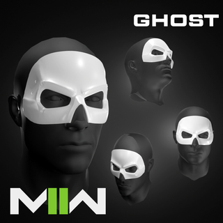 ghost mask codmw2 simon riley cod mw2 call duty modern warfare stl 3d print file ghostmask codmw 3d print model - Mito3D