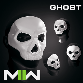 ghost mask codmw2 simon riley Fashion cod mw2 call of duty modern warfare stl 3d print file ghostmask codmw 3d print model - Mito3D