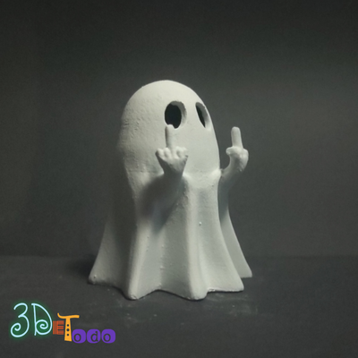 fantôme milieu doigt halloween horreur art flexi articulé agréable jouet libre cadeau soumissionner terreur terrifiant amusement grossier décorations 3d print model - Mito3D