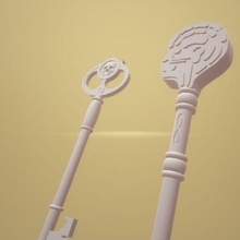 ghost mind key 3d print model - Mito3D