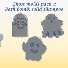 ghost molds pack 1 bath bomb solid shampoo  molds bath bomb solid shampoo solid shampoo bath bomb mould press halloween ghost ghost cute spongebob emoji