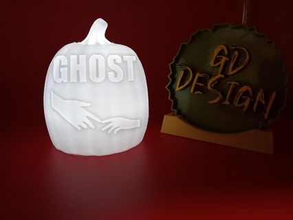 ghost movie 1992 halloween pumpkin light tealight reading party nightlight office kids room art decor man cave shed scary 3d print model - Mito3D