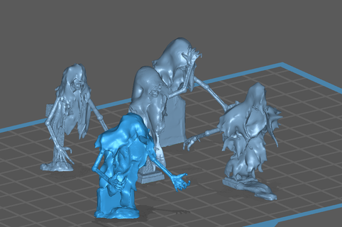 ghost party wraiths shades shadows d&d dnd dungeons dragons fantasy rpg undead wargaming battle tabletop toy horror scary 3d print model - Mito3D
