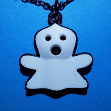 ghost pendant jewelry necklace kids holiday abbymath 3d print model - Mito3D