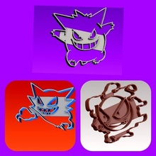 ghost pokemon cookie cutter kit cookies haloween ghosts 3d print model - Mito3D