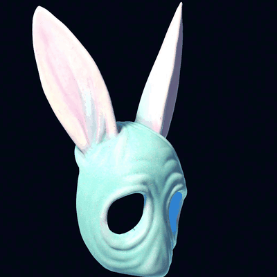 geist hase maske halloween kostüm terror mörder 3d print model - Mito3D