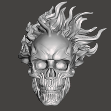 ghost rider head 3d print model - Mito3D