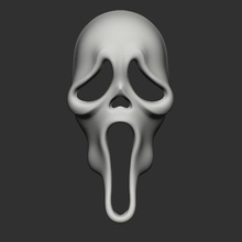 hayalet çığlık maskesi sanat korkutucu korkunç bir film korku cosplay maske 3d print model - Mito3D