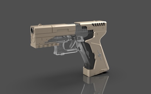 ghost shell major pistol prop ghostintheshell glock19 cosplay 3d print model - Mito3D