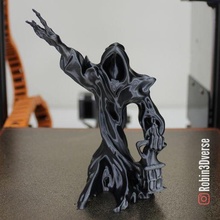 Geist Unterstützung frei Remix Kunst Halloween Dekor Gespenst gruslig dnd support free robin3dverse Kürbis Skulptur 3d print model - Mito3D