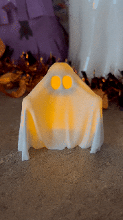 hayalet Çay ışık Sanat cadılar bayramı tealight korkutucu ürpertici 3d print model - Mito3D