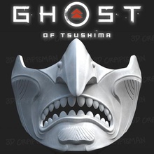 ghost tsushima pureza guerra fã arte cosplay máscara impressão 3d modelo japonês brinquedo jogos fantasmas sakai japão antiga traje demônio armadura samurai ninja disfarce 3d print model - Mito3D