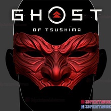 fantasma tsushima maschera oni sakai giapponese samurai casco ninja demone giochi gioco 3d print model - Mito3D