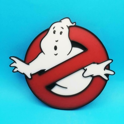ghostbusters 3d printed drinks coaster afterlife froze empire slimer ghost placemat 3d print model - Mito3D