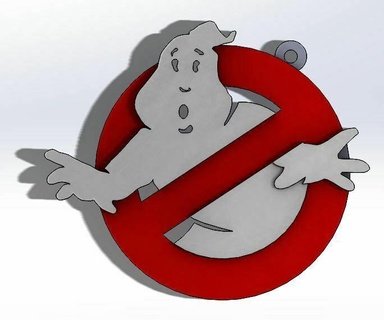 ghostbusters anh nger plakette 3d print model - Mito3D