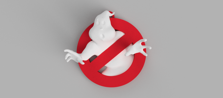 ghostbusters logo 3d keychain - pendant earring Jewelry halloween 3d print model - Mito3D