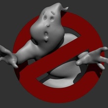 acchiappa fantasmi logo v2 2 colori boo sfatatori fantasma film Ghost Buster placca sos cartello Modelli 3d print model - Mito3D