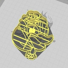 ghostbusters slimer cookie fondant cutter embosser 3d print model - Mito3D