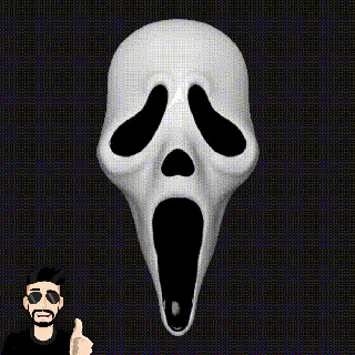 Geistergesicht Maske Panik Halloween 1996 Schrei Film Mörder Grusel Thriller Figur Cosplay Wimperntusche 3d print model - Mito3D