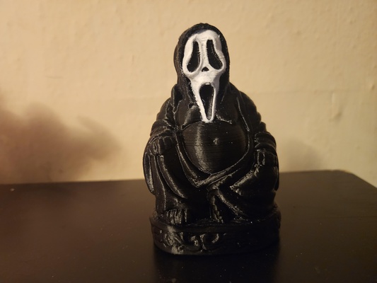 ghostface buddha scream ghost face halloween 3d print model - Mito3D