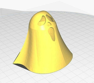 ghostface ghost halloween decor decoration cute spooky scary 3d print model - Mito3D