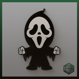 ghostface keychain - halloween 2k23 scream pack 3d print model - Mito3D
