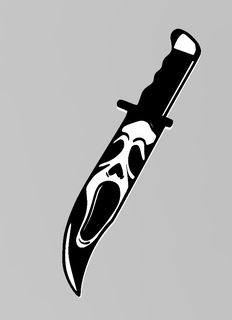 cara fantasma cuchillo cara fantasma gritar cuchillo 3d print model - Mito3D