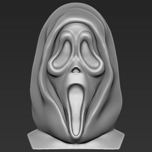 ghostface grito busto de la impresión en 3d listo stl, obj art sierra vaivén criatura escultura estatua estatuilla miniatura thriller horror asesino película 3d print model - Mito3D