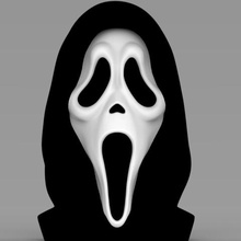 ghostface scream Büste ready full color 3d-Druck gadget jigsaw Kreatur Skulptur statue Figur der Miniatur thriller horror killer Film 3d print model - Mito3D