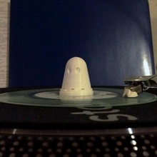 ghostly 45 adapter record topper gadget ghostlyvinyl audio 3d print model - Mito3D