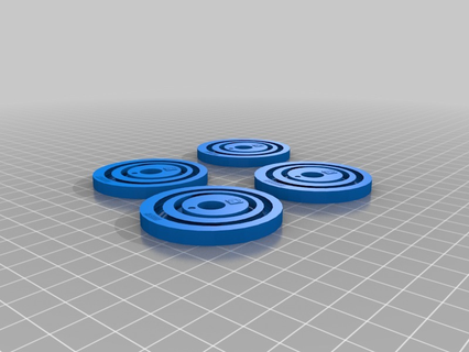 ghostly mini-record coasters Game music game audio listening 3d print model - Mito3D