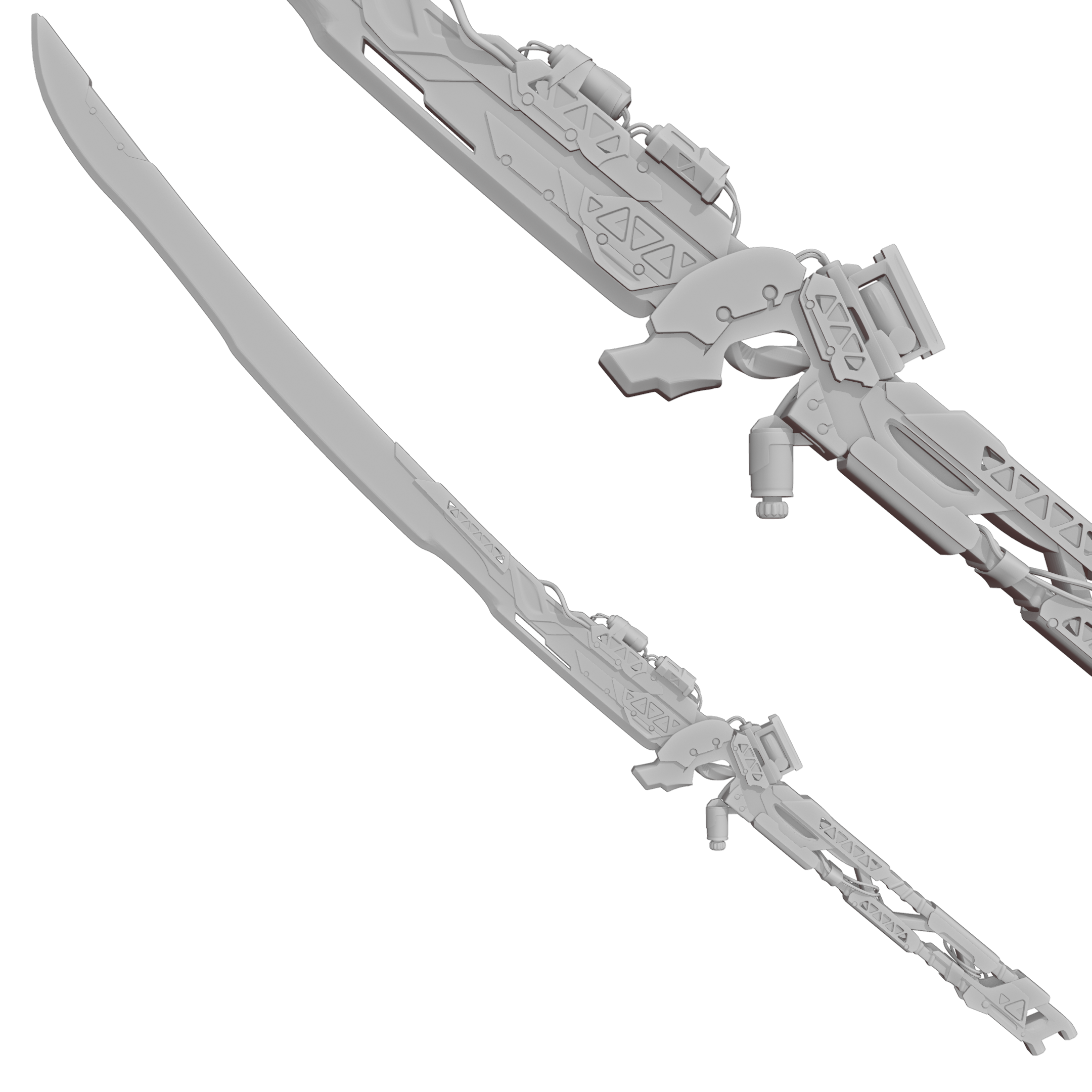 lanceur fantômes 2 moderne épée 1 cosplay art 39 âme ghostrunner2 arimans dragon glace d'or échelle épées cosplayprops soutenir 3D print model - Mito3D
