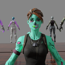 ghoul trooper fortnite skin t-pose rigging vr ar low-poly 3d model game gaming battle royale gamer tpose poly gameplay epic games rigged 3d print model - Mito3D
