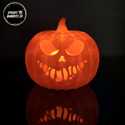 makaber jack o' laterne kürbis zuhause haus halloween unheimlich teelicht licht grusel spielzeug dekoration 3d print model - Mito3D