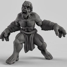 ghoul game dnd miniature undead wargame toy 3d print model - Mito3D