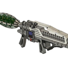 gi joe nanomites Sprengkopf Spiel Requisiten Gewehr launcher gun 3d print model - Mito3D