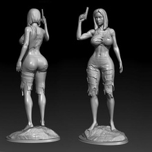 gia iii art di sesso femminile modello statua la pistola figura azione guerriero ragazza 3d print model - Mito3D