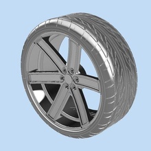 gianelle dramuno 6 roda borda pneu personalizadas vau chevy esquiva escala 1 25 24 18 12 10 3d print model - Mito3D