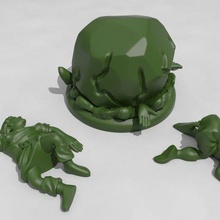 gigante ataque vítimas jogos dd dnd masmorras dragões figura Frostgrave miniatura miniaturas rosd tampo mesa guerra brinquedo acessórios 3d print model - Mito3D