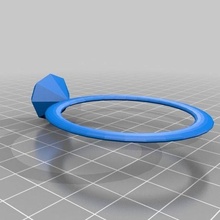 gigante diamound anel moda impressionante legal Makerbot acessórios 3d print model - Mito3D