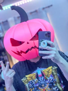 gigante Jack lanterna maschera casco jackolantern Halloween puntello cosplay spaventoso 3d print model - Mito3D