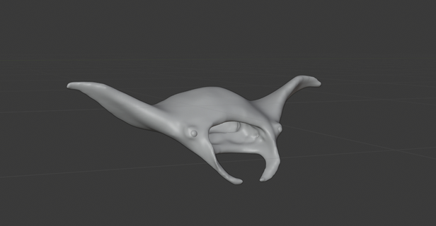 géant manta rayon art océan poisson 3d print model - Mito3D